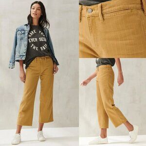 Lucky Brand Mid Rise Crop Wide Leg Jean Color Bronze Mist Size 30